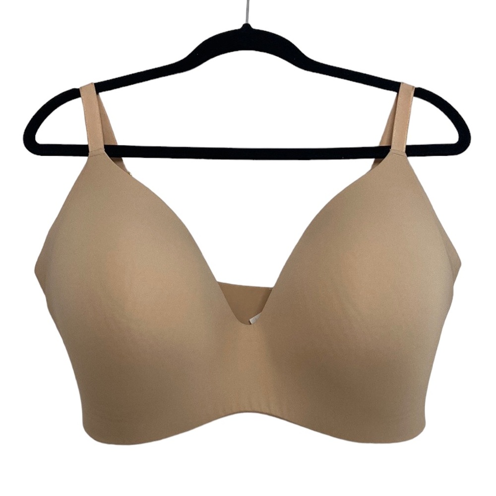 Knix Beige WingWoman Bra Size 8+ 40F 42F 40G 42G Wireless Comfy - Picture 1 of 11